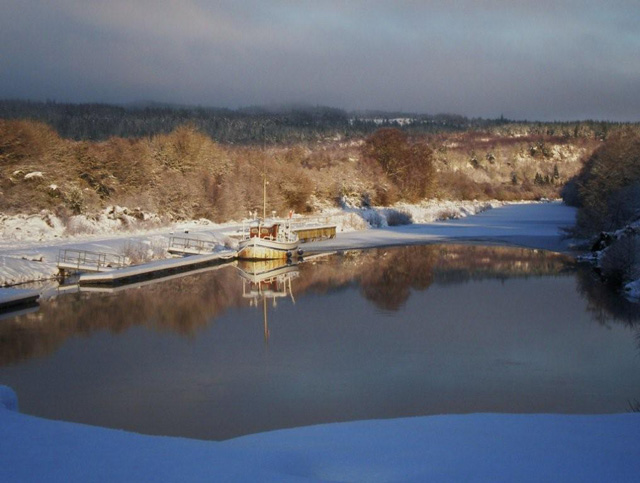 A frozen Caledonian Canal