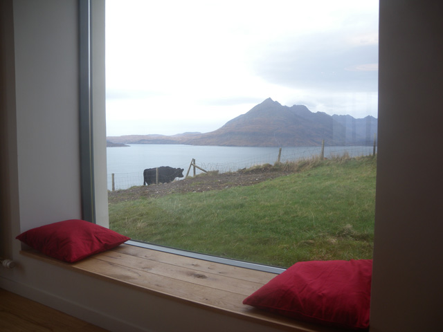 The Cuillin from one of the large windows in the lounge